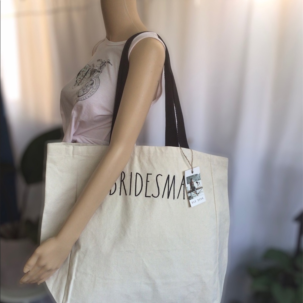 RAE DUNN Braids Maids Canvas Bag